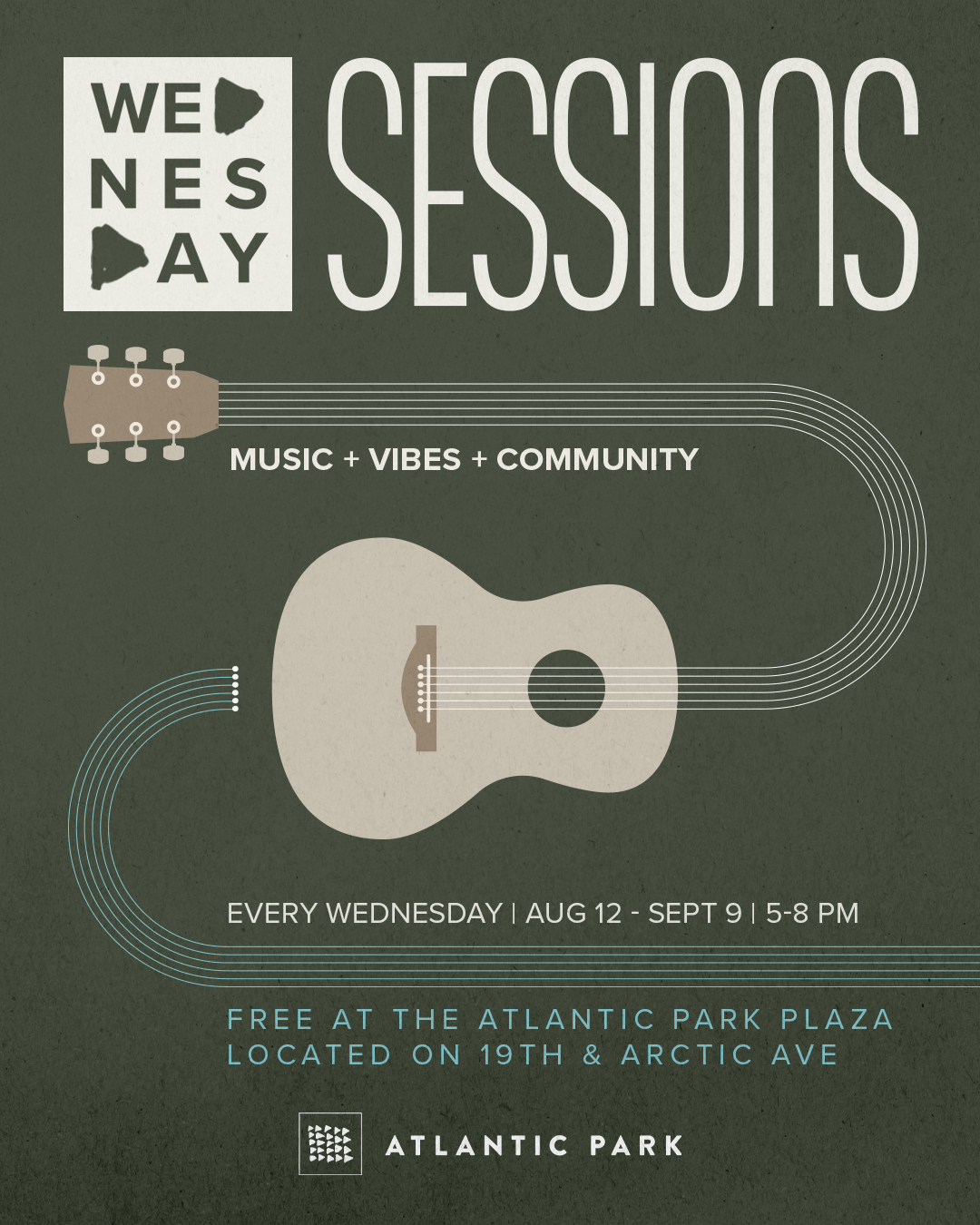 Join us for Wednesday Sessions at Atlantic Park. Free programming at the Atlantic Park Plaza.